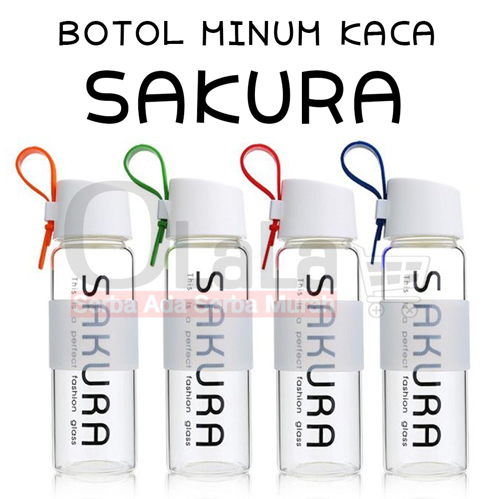 Botol Minum Kaca Polos SAKURA / BOTOL KACA 500ml YY-320