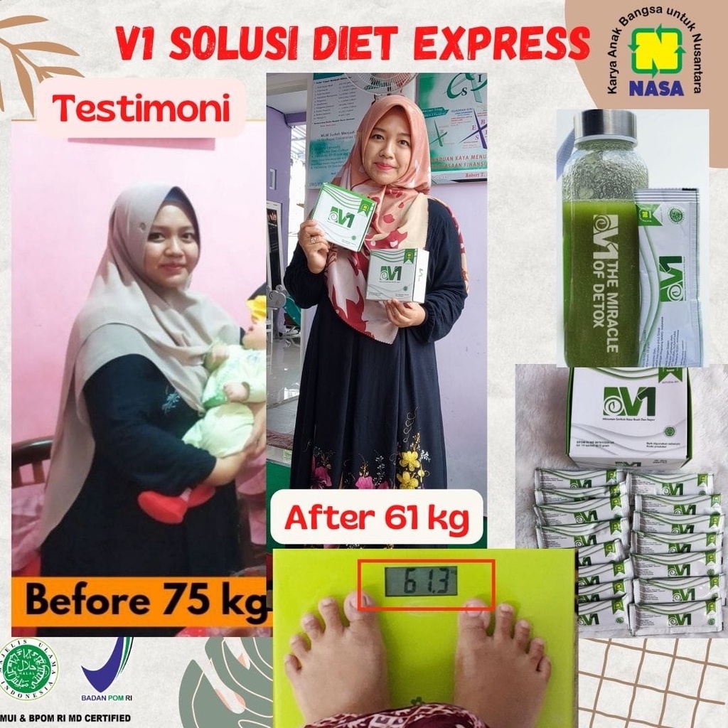BIO V1 NASA  / HERBAL PELANGSING / OBAT PELANGSING / PELUNTUR LEMAK / PENURUN BERAT BADAN / DETOK US