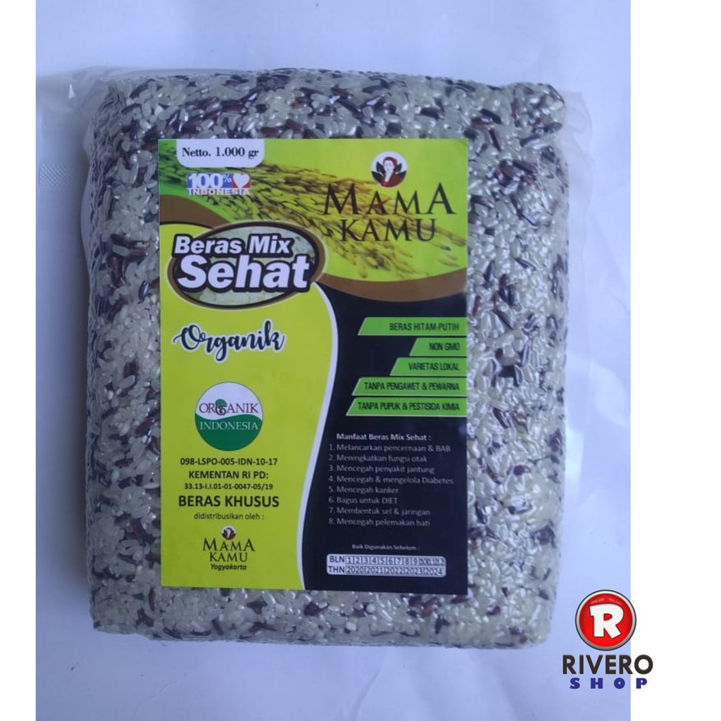 

Beras Organik Hitam Putih Mix - 1.000 grm / Organic Rice Kualitas Super