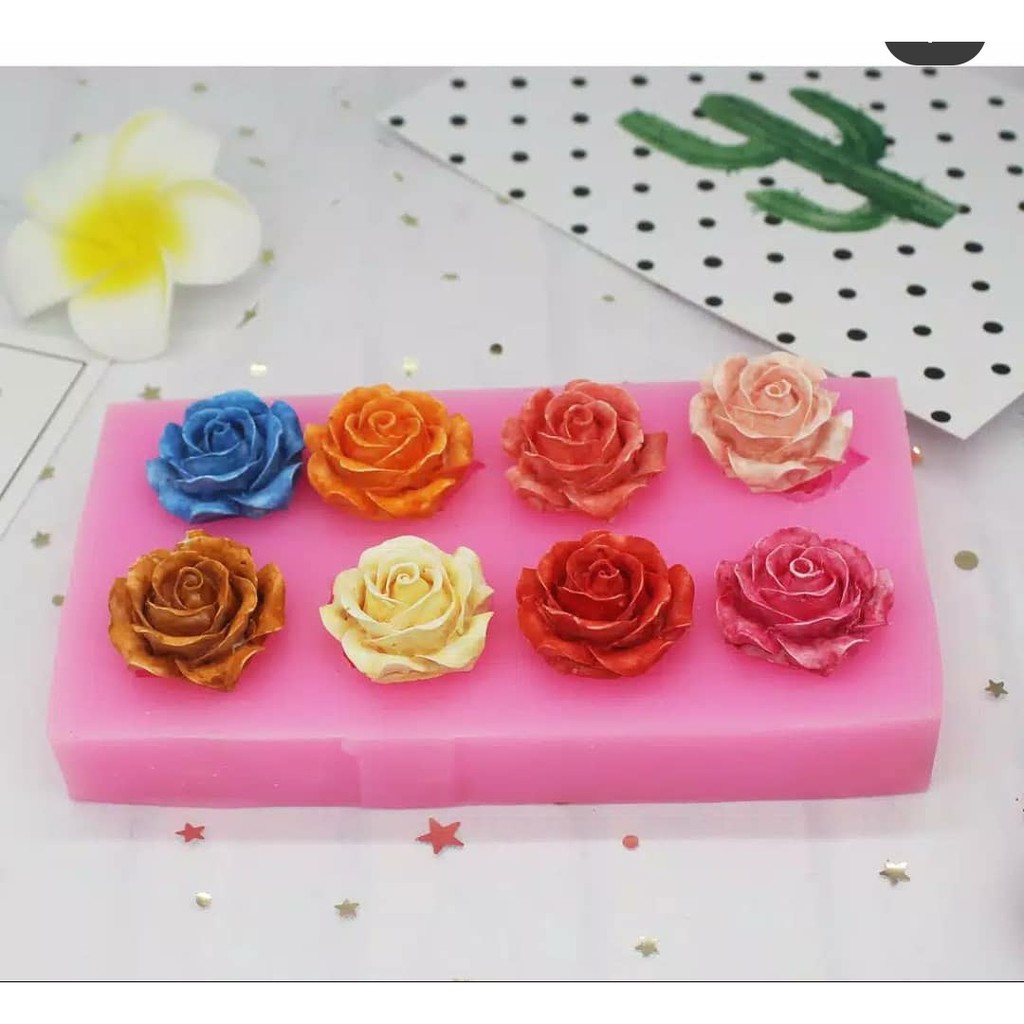 Cetakan puding coklat mawar mini isi 8