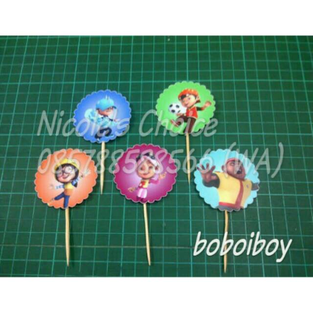 

Cupcake topper boboiboy tema ultah anak