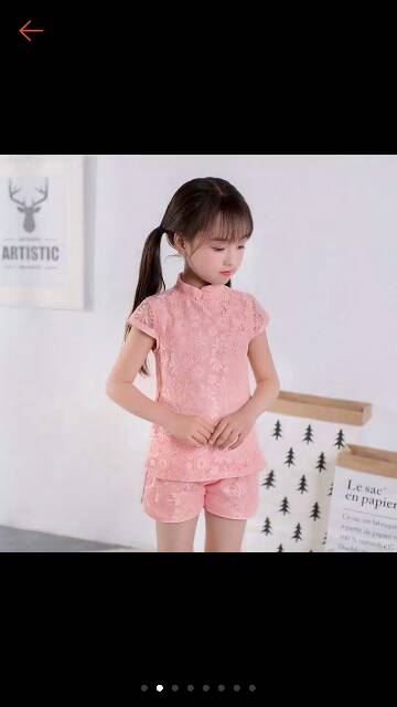 Baju cheongsam imlek cewek Setelan