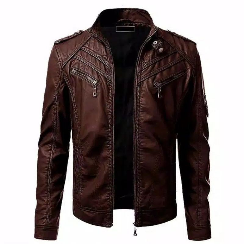 Jaket kulit semi/jacketmotor/modelterbaru/jaket anak jalanan