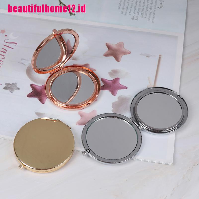 Cermin Saku Lipat Bahan alloy Gaya Vintage Untuk makeup