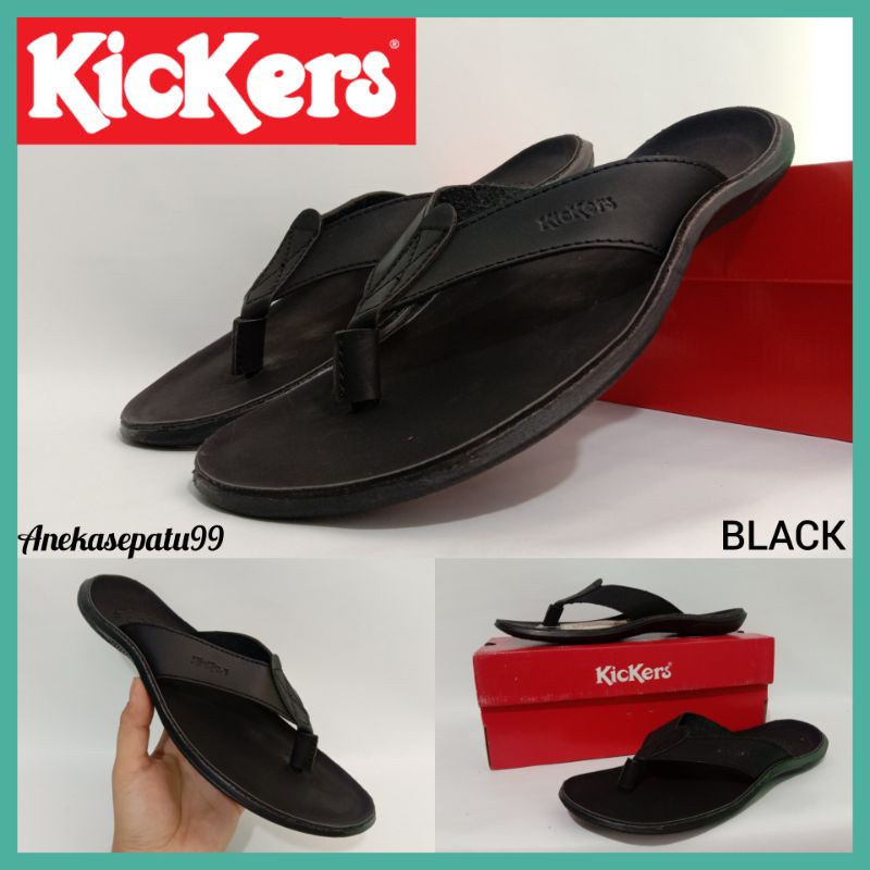 SANDAL PRIA KICKERS KULIT MODEL JEPIT / SANDAL DISTRO COWOK KASUAL PROMO / SANDAL LEBARAN LAKI-LAKI