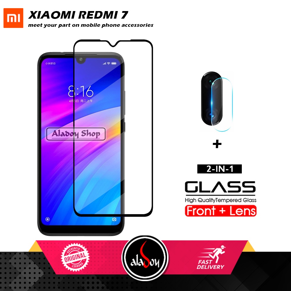 Tempered Glass Layar Xiaomi Redmi 7 Free Tempered Glass Camera