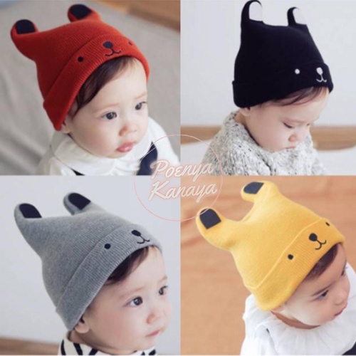 Topi Kupluk Bayi Rajut TELINGA DOGGY Topi Rajut Lucu TP25