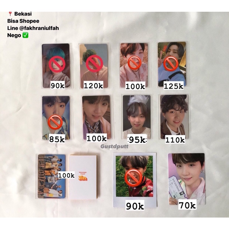 Photocard Album dan MPC BTS Jungkook Suga Namjoon BACA DESKRIPSI