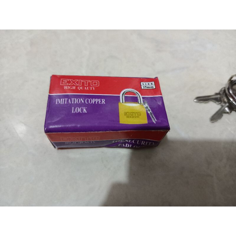 GEMBOK KOPER 25 MM GEMBOK KOPER LEMARI GRENDEL PINTU EXITO 25 MM