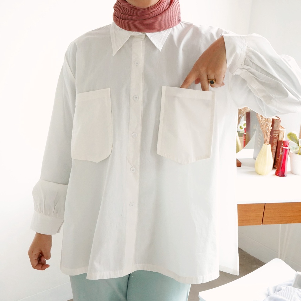 VELOVE - V882 Nora Double Pocket Shirt - 4 COLOR