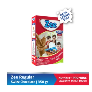 

Zee Nutripro Complex Susu Bubuk Swizz Chocolate 350 g usia 3-12 tahun