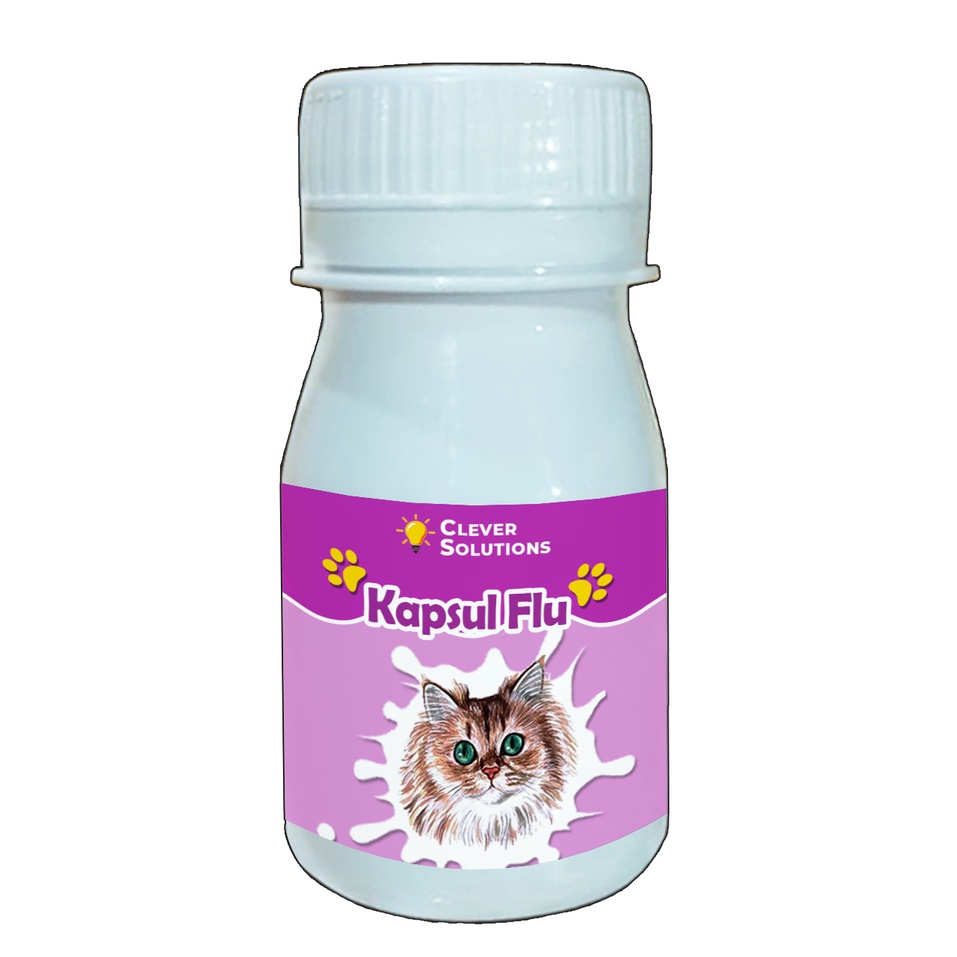 KAPSUL FLU 10 caps flu berat kucing obat flu ampuh fluend flucat doxycat mengatasi kucing flu dan pilek kucing by Clever Solutions furyou