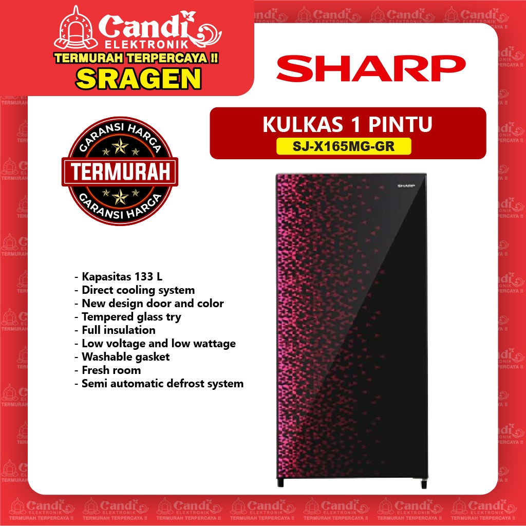 SHARP Kulkas 1 Pintu SJ-X165MG-GR