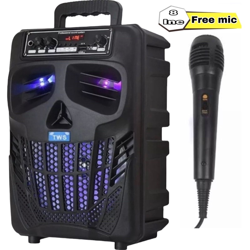 Speaker Bluetooth Karaoke KIMISO QS-7801 8inch plus mic karaoke