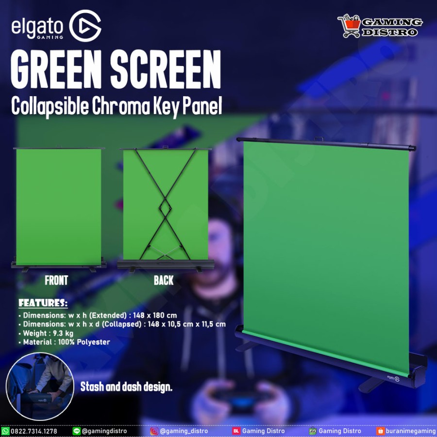 Elgato Green Screen For Youtuber - Elgato Greenscreen Collapsible