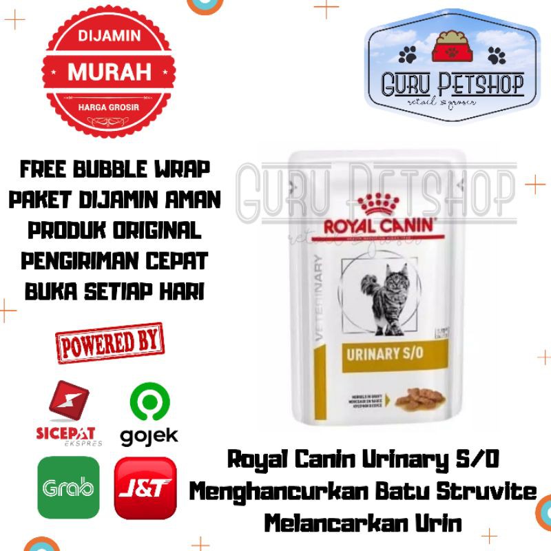 Royal Canin Urinary SO Cat Pouch 85gr / Makanan basah saset untuk kucing masalah urinary