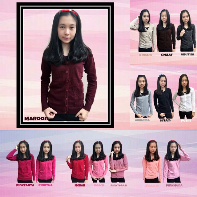 Basic Cardigan - Cardy Basic - Basic Cardi - Classic Cardigan - Sweater Rajut Wanita - Cardi Polos