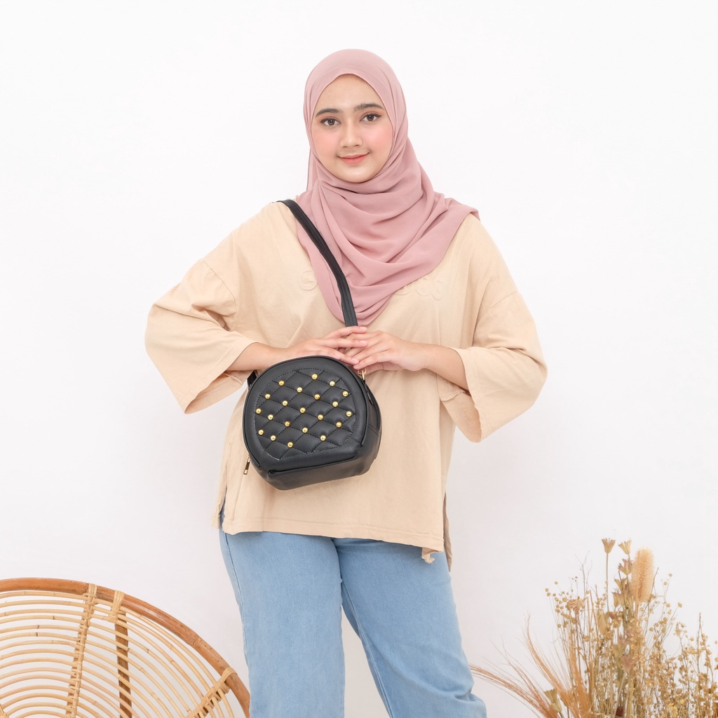 Slingbag Cewek Bulat Tas Pesta Kekinian Tas Selempang Wanita Murah Sling bag Remaja slempang Terbaru