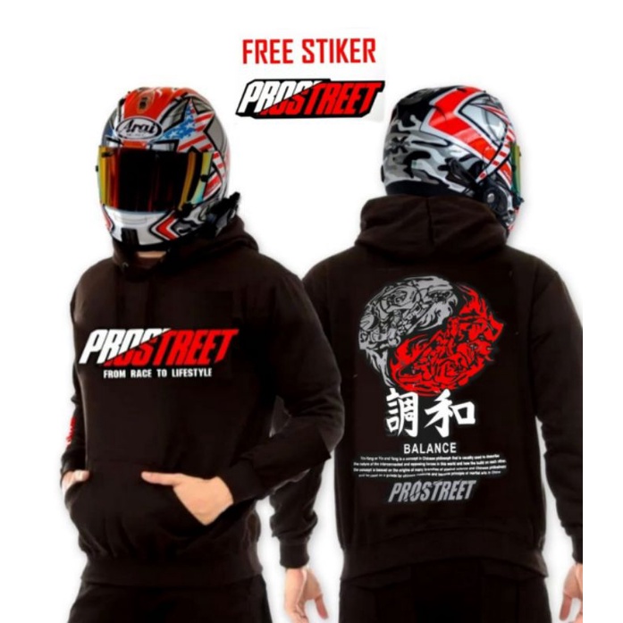 Prostreet Yinyang/Hoodie/Kaos (Free Stiker)