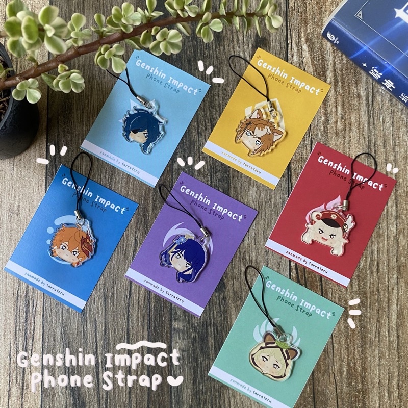 Genshin Impact Phone Strap by tarrateru