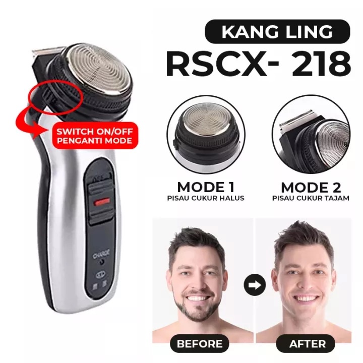 HOPE STORE - BISA COD -Alat Cukur Kumis Jenggot - Shaver KANG LING Electronic RSCX-218 Travel