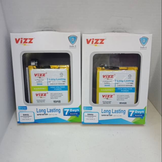 Batre Vizz Xiaomi Redmi Note 3  Battery Vizz BM-46 Batrai Dauble Power Vizz BM-46 Original