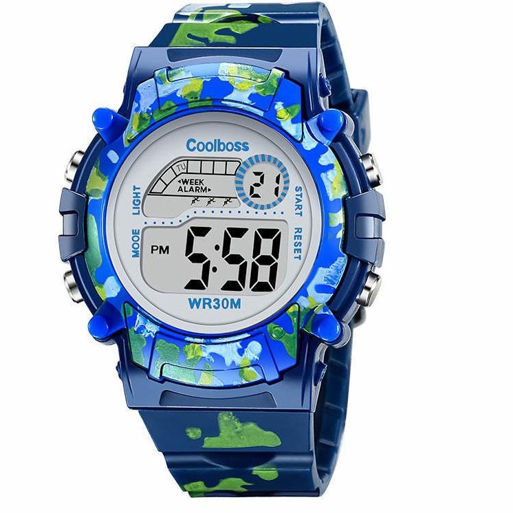 Kualitas Terpercaya Jam Tangan Pria Olahraga Digital Tahan Air LED Digital Watch Children Boy Girl Waterproof Gift Watches