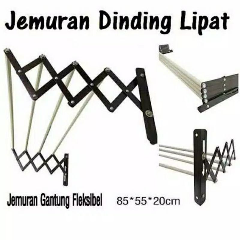 [ BISA COD ] JEMURAN DINDING LIPAT FLEKSIBEL JEMURAN PORTABLE SUDUT JEMURAN TEMBOK