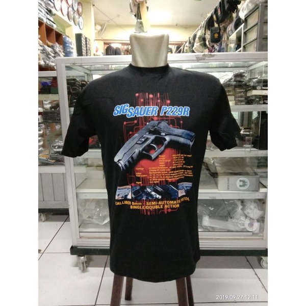 Kaos katun SIG SAUER P229R |Kaos katun ARMY| kaos katun ARMY | Kaos pria bahan katun sablon