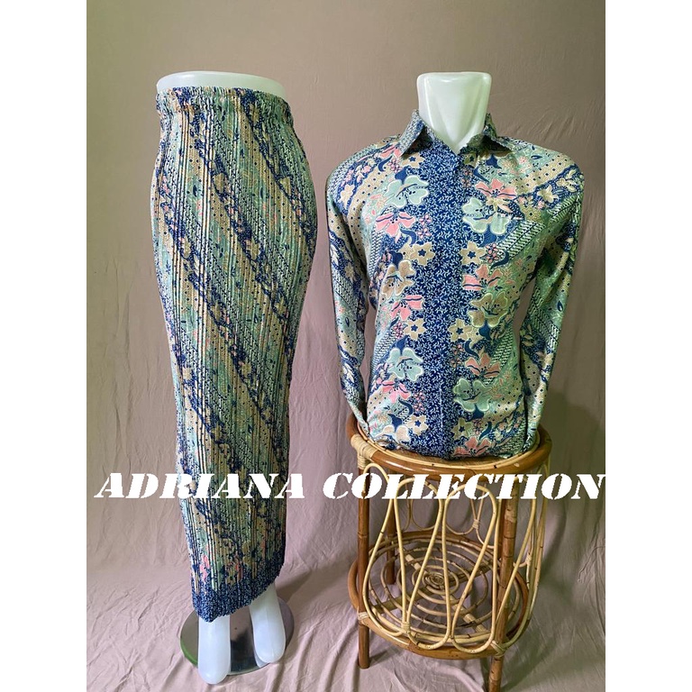 ROK PLISKET BATIK / BATIK PANJANG / ROK PLISKET COUPLE / BATIK COUPLE LENGAN PANJANG