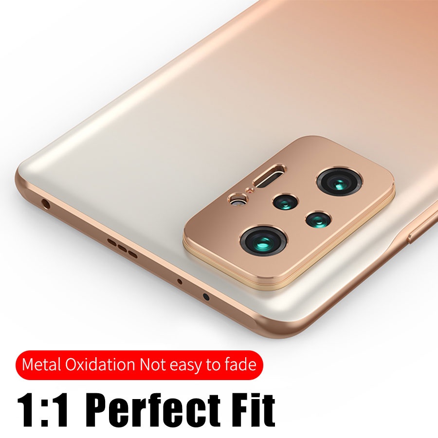 Pelindung Kamera Frame Metal Xiaomi Redmi Note 10 Pro Tempered Glass Camera Ring Metal