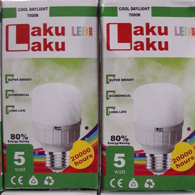 (GRATIS BoubleWarp) Lampu Led 5 Watt Kapsul Putih Super Terang