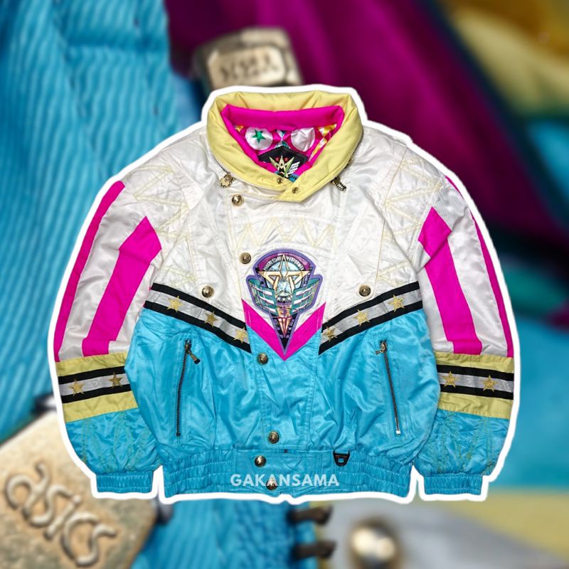 Jaket Thrift Vintage Asics Rare Langka