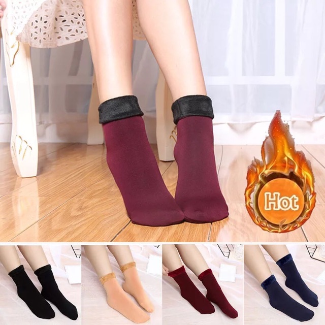 IMPORT MOLLAD Sock Velvet Kaos Kaki Musim Dingin Lapis Bulu Winter Sock