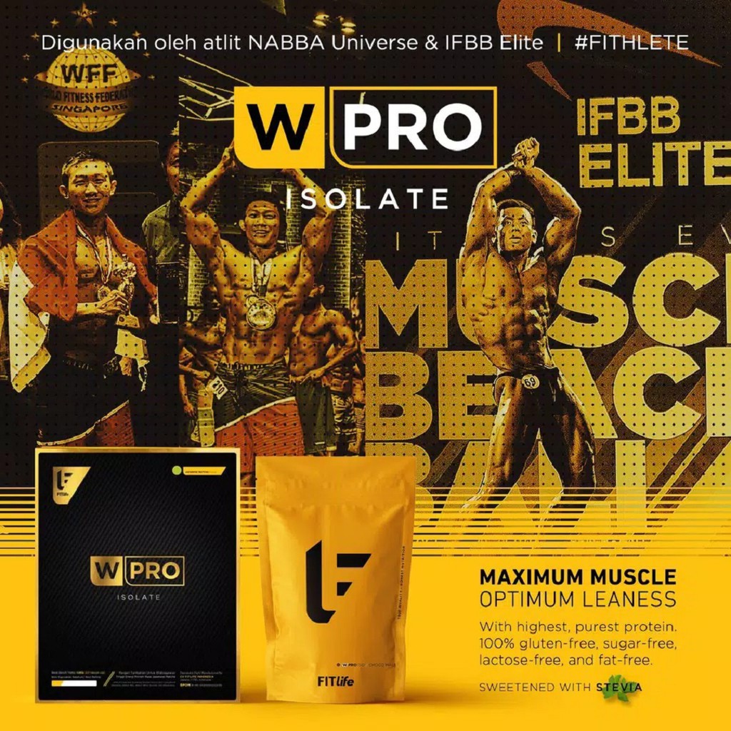 Fitlife Whey Isolate 3.3lbs 1.5kg Wpro iso W Pro Wheypro Fit life Whey Protein