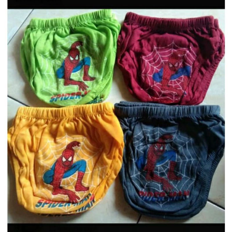 12 pcs sempak anak gambar | sempak anak spiderman | sempak anak murah