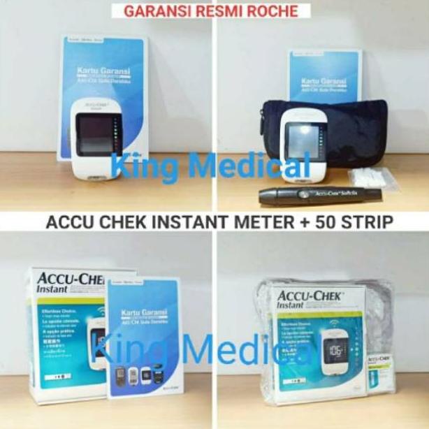 Accu Chek Instant Meter + 50 Strip Alat Tes Gula Darah Accu Check