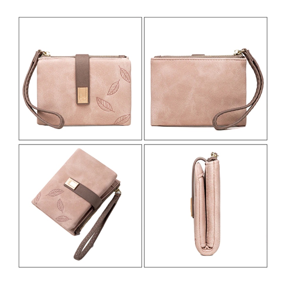 Prettyzys Dompet Kulit Wanita Cewek Kartu ORI Import NJ172