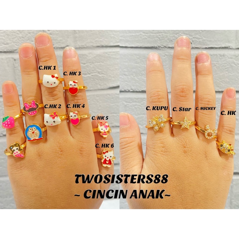 CINCIN ANAK HELLO KITTY MINNIE DORAEMON STROBERI XUPING