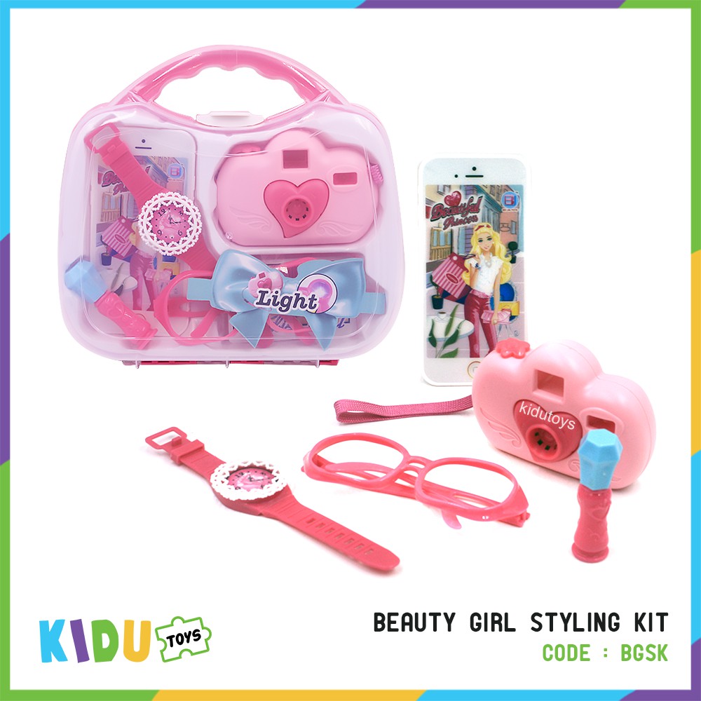 Mainan Anak Kecantikan Beauty Girl Styling Kit Kidu Toys