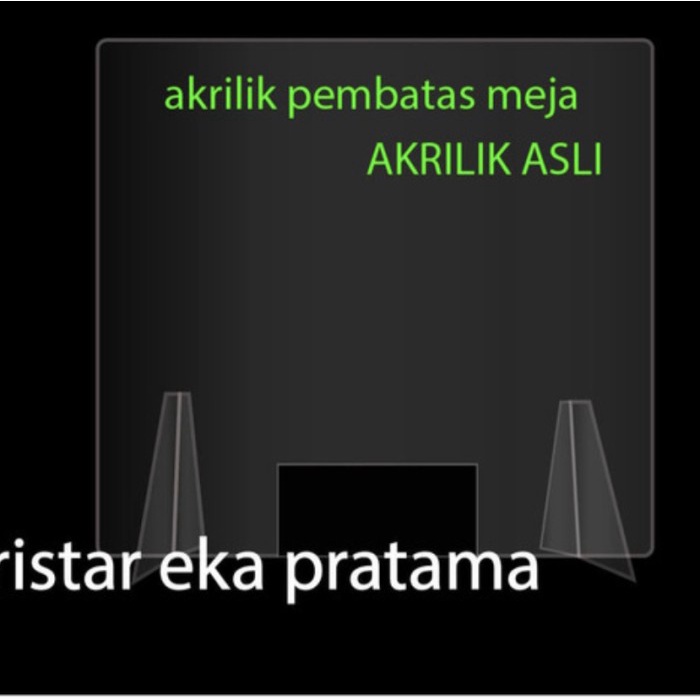 

READY Akrilik pembatas meja (2mm)(bening) - dengan lubang BERKUALITAS