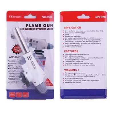 Flame Gun 920 White Portable Gas Blow Torch Butane