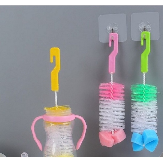 TGM - SIKAT BOTOL SUSU 2IN1 SIKAT SET SPONS PEMBERSIH BOTOL SUSU BAYI