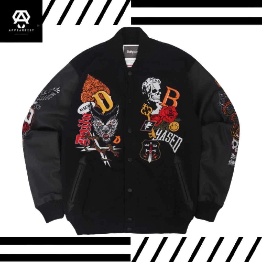 Jaket Varsity Baseball - Skeleton - Varsity Jacket - Jaket Varsity Murah Oiginal