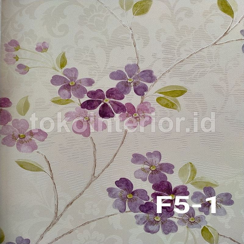 Wallpaper Dinding Bunga Kecil Menjalar warna-Warni