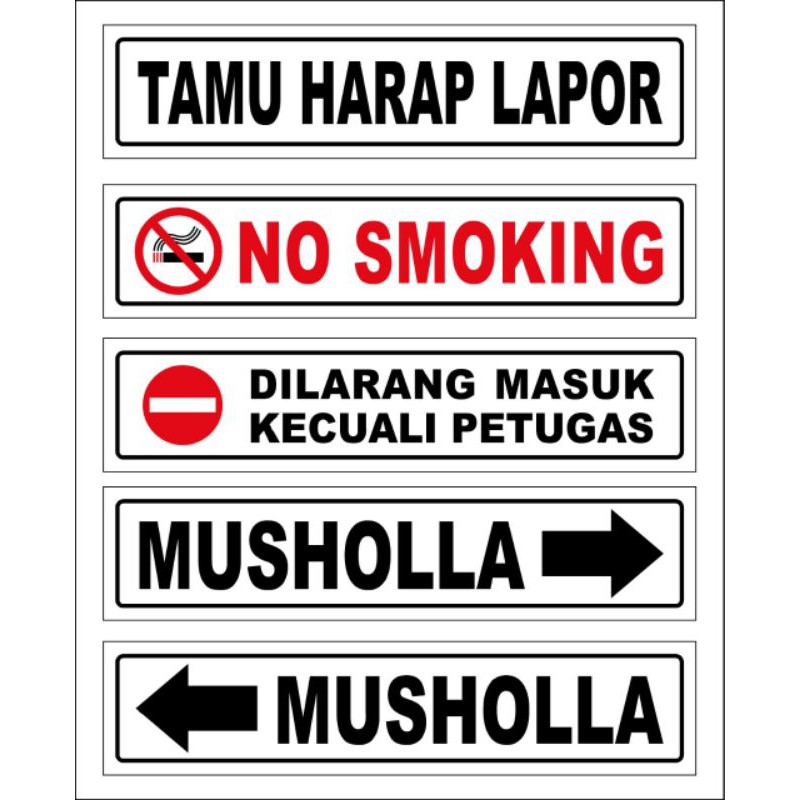 Sign Board /Papan Petunjuk Acrylic uk 4,5cm x 20cm