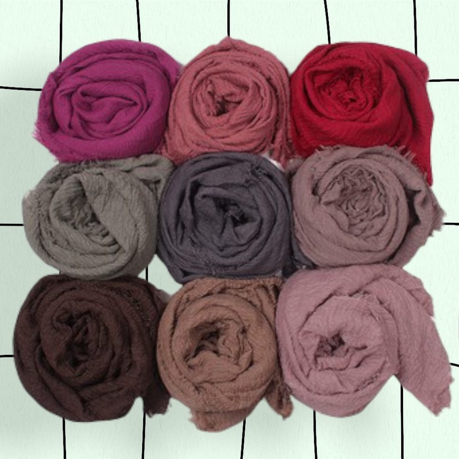 Hijab Pashmina Jilbab Bahan Katun Arabian Shawl Cotton Import Quality Wide