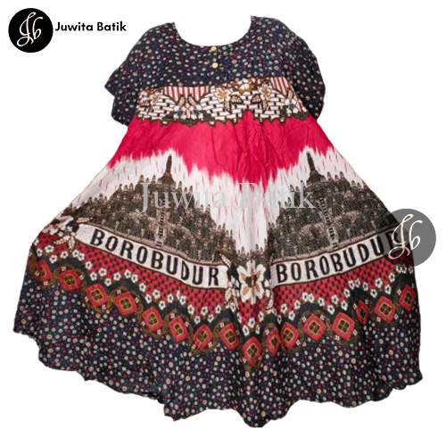 Daster Payung Wanita Jumbo XXL LD 120 Motif Borobudur Busui Bumil Best Seller Murah