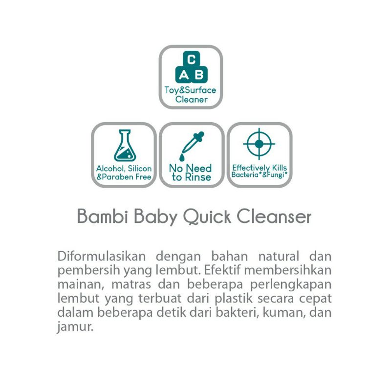 Bambi quick cleanser 120ml | pembasmi kuman dan bakteri