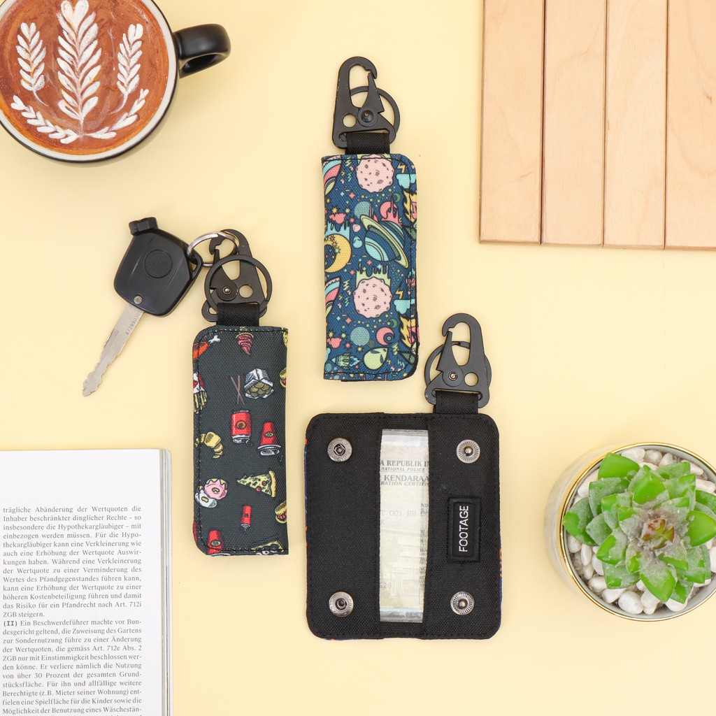 Dompet STNK E-TOLL SIM Mobil Motor Gantungan Kunci Motif Premium Footage Keychain GK-01 MOTIF